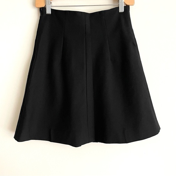 Maje Jioma Pleated Flared ALine Mini Skirt Black Size 38 - Picture 7 of 14